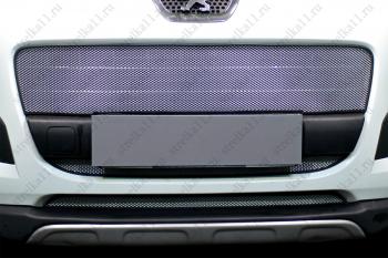 2 479 р. Защита радиатора (середина) Стрелка11 Стандарт  Peugeot 3008 (2009-2013) дорестайлинг (хром)  с доставкой в г. Воронеж. Увеличить фотографию 3