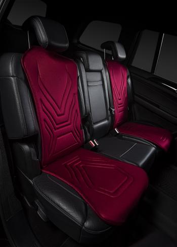 2 579 р. Накидка на сиденье (1 место Афины) ЛЮКС ст АЛЬБИОН Lord Autofashion   (бордовый, строчка бордовая)  с доставкой в г. Воронеж. Увеличить фотографию 4
