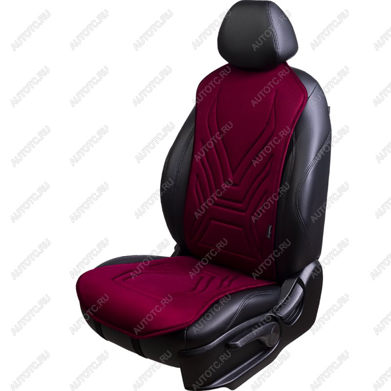 2 579 р. Накидка на сиденье (1 место Афины) ЛЮКС ст АЛЬБИОН Lord Autofashion   (бордовый, строчка бордовая)  с доставкой в г. Воронеж