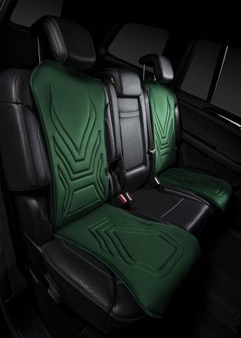 2 579 р. Накидка на сиденье (1 место Афины) ЛЮКС ст АЛЬБИОН Lord Autofashion   (зеленый, строчка темно-зеленая)  с доставкой в г. Воронеж. Увеличить фотографию 5