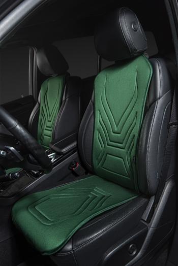 2 579 р. Накидка на сиденье (1 место Афины) ЛЮКС ст АЛЬБИОН Lord Autofashion   (зеленый, строчка темно-зеленая)  с доставкой в г. Воронеж. Увеличить фотографию 9