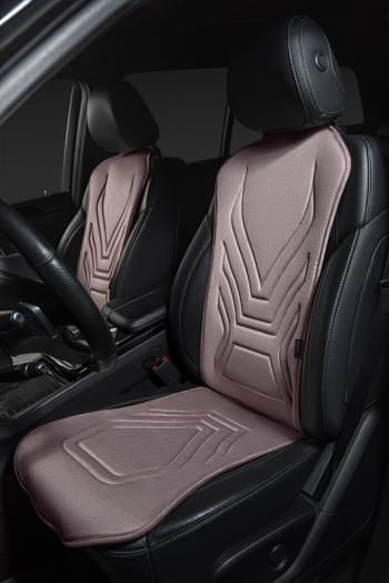 2 579 р. Накидка на сиденье (1 место Афины) ЛЮКС ст АЛЬБИОН Lord Autofashion   (розовый, строчка бежевая)  с доставкой в г. Воронеж. Увеличить фотографию 4