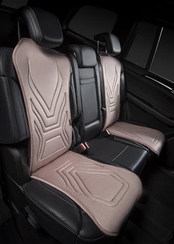 2 579 р. Накидка на сиденье (1 место Афины) ЛЮКС ст АЛЬБИОН Lord Autofashion   (розовый, строчка бежевая)  с доставкой в г. Воронеж. Увеличить фотографию 6