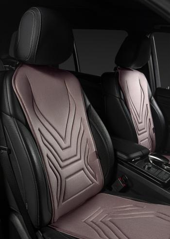 2 579 р. Накидка на сиденье (1 место Афины) ЛЮКС ст АЛЬБИОН Lord Autofashion   (розовый, строчка розовая)  с доставкой в г. Воронеж. Увеличить фотографию 5