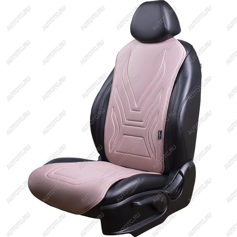 2 579 р. Накидка на сиденье (1 место Афины) ЛЮКС ст АЛЬБИОН Lord Autofashion   (розовый, строчка розовая)  с доставкой в г. Воронеж