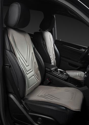 2 579 р. Накидка на сиденье (1 место Афины) ЛЮКС ст АЛЬБИОН Lord Autofashion   (серый, строчка серая)  с доставкой в г. Воронеж. Увеличить фотографию 8