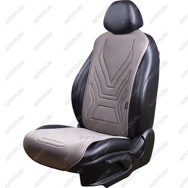 2 579 р. Накидка на сиденье (1 место Афины) ЛЮКС ст АЛЬБИОН Lord Autofashion   (серый, строчка серая)  с доставкой в г. Воронеж