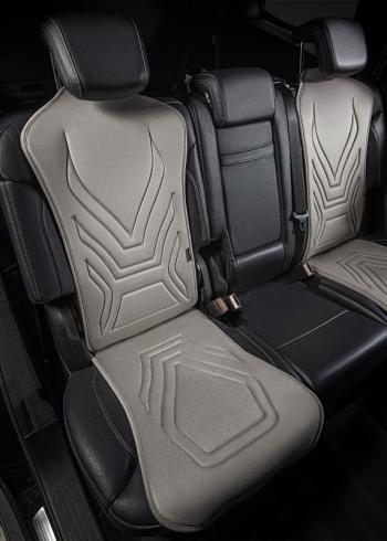 2 579 р. Накидка на сиденье (1 место Афины) ЛЮКС ст АЛЬБИОН Lord Autofashion   (серый, строчка серая)  с доставкой в г. Воронеж. Увеличить фотографию 2