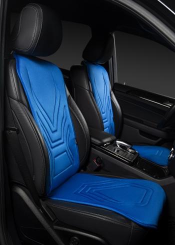 2 579 р. Накидка на сиденье (1 место Афины) ЛЮКС ст АЛЬБИОН Lord Autofashion   (синий, строчка темно-синяя)  с доставкой в г. Воронеж. Увеличить фотографию 3