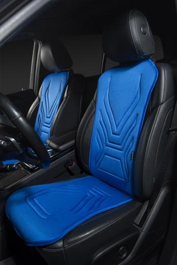 2 579 р. Накидка на сиденье (1 место Афины) ЛЮКС ст АЛЬБИОН Lord Autofashion   (синий, строчка темно-синяя)  с доставкой в г. Воронеж. Увеличить фотографию 4
