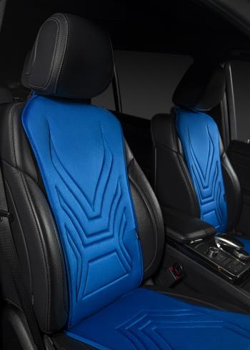 2 579 р. Накидка на сиденье (1 место Афины) ЛЮКС ст АЛЬБИОН Lord Autofashion   (синий, строчка темно-синяя)  с доставкой в г. Воронеж. Увеличить фотографию 6
