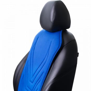 2 579 р. Накидка на сиденье (1 место Афины) ЛЮКС ст АЛЬБИОН Lord Autofashion   (синий, строчка темно-синяя)  с доставкой в г. Воронеж. Увеличить фотографию 8