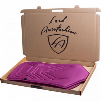 2 579 р. Накидка на сиденье (1 место Афины) ЛЮКС ст АЛЬБИОН Lord Autofashion   (фуксия, строчка темно-лиловая)  с доставкой в г. Воронеж. Увеличить фотографию 2