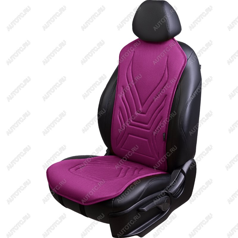 2 579 р. Накидка на сиденье (1 место Афины) ЛЮКС ст АЛЬБИОН Lord Autofashion   (фуксия, строчка темно-лиловая)  с доставкой в г. Воронеж