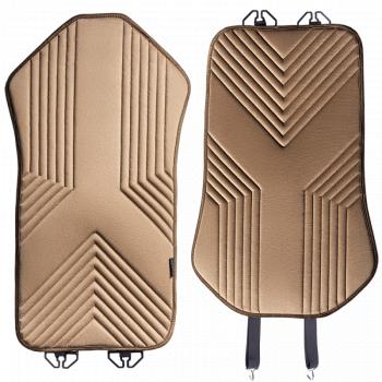 3 699 р. Накидка на сиденье (1 место Афины) ЛЮКС ст ВАН ВЭЙ Lord Autofashion   (бежевый, строчка коричневая)  с доставкой в г. Воронеж. Увеличить фотографию 9