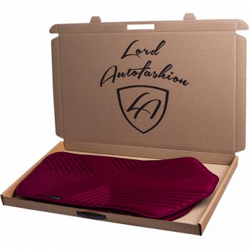 3 299 р. Накидка на сиденье (1 место Афины) ЛЮКС ст ВАН ВЭЙ Lord Autofashion   (бордовый, строчка бордовая)  с доставкой в г. Воронеж. Увеличить фотографию 8