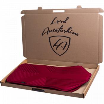 2 579 р. Накидка на сиденье (1 место Афины) ЛЮКС ст ВАН ВЭЙ Lord Autofashion   (красный, строчка темно-красный)  с доставкой в г. Воронеж. Увеличить фотографию 2