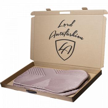2 579 р. Накидка на сиденье (1 место Афины) ЛЮКС ст ВАН ВЭЙ Lord Autofashion   (розовый, строчка бежевая)  с доставкой в г. Воронеж. Увеличить фотографию 8