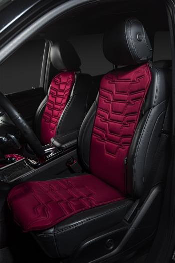3 299 р. Накидка на сиденье (1 место Афины) ЛЮКС ст ФОРТ Lord Autofashion   (бордовый, строчка бордовая)  с доставкой в г. Воронеж. Увеличить фотографию 4