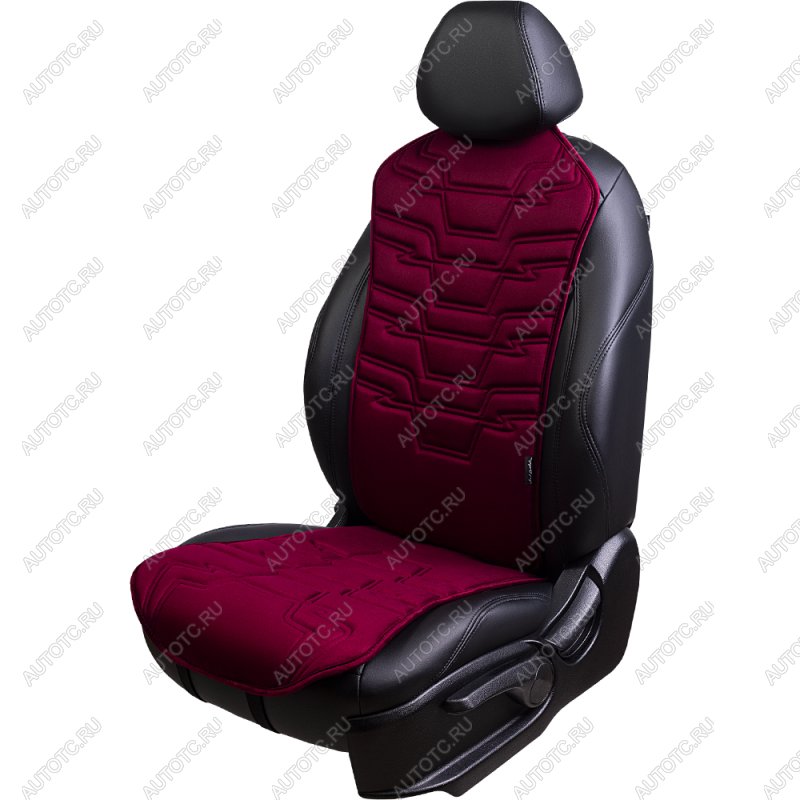 3 299 р. Накидка на сиденье (1 место Афины) ЛЮКС ст ФОРТ Lord Autofashion   (бордовый, строчка бордовая)  с доставкой в г. Воронеж