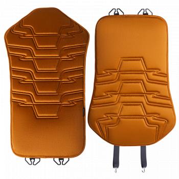 2 579 р. Накидка на сиденье (1 место Афины) ЛЮКС ст ФОРТ Lord Autofashion   (бронза, строчка светло-коричневая)  с доставкой в г. Воронеж. Увеличить фотографию 10