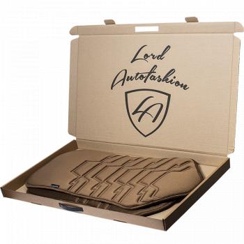 2 579 р. Накидка на сиденье (1 место Афины) ЛЮКС ст ФОРТ Lord Autofashion   (коричневый, строчка коричневая)  с доставкой в г. Воронеж. Увеличить фотографию 8