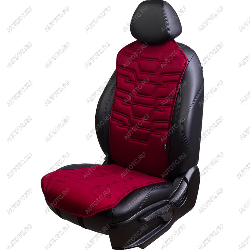2 579 р. Накидка на сиденье (1 место Афины) ЛЮКС ст ФОРТ Lord Autofashion   (красный, строчка темно-красная)  с доставкой в г. Воронеж