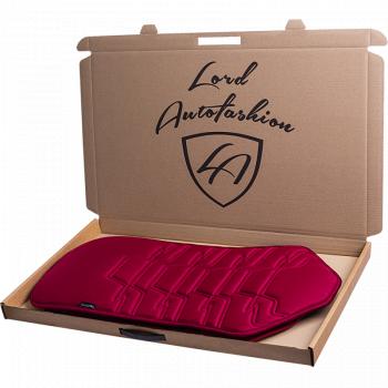 2 579 р. Накидка на сиденье (1 место Афины) ЛЮКС ст ФОРТ Lord Autofashion   (красный, строчка темно-красная)  с доставкой в г. Воронеж. Увеличить фотографию 10
