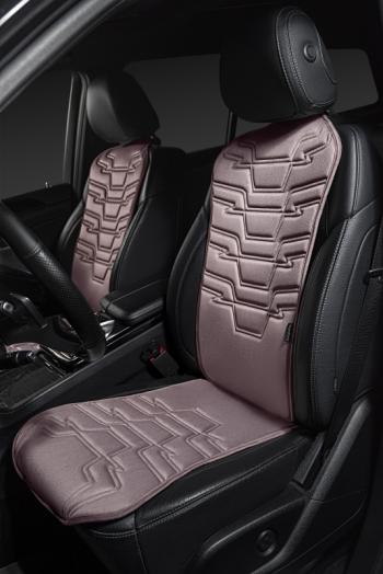 2 579 р. Накидка на сиденье (1 место Афины) ЛЮКС ст ФОРТ Lord Autofashion   (розовый, строчка розовая)  с доставкой в г. Воронеж. Увеличить фотографию 2