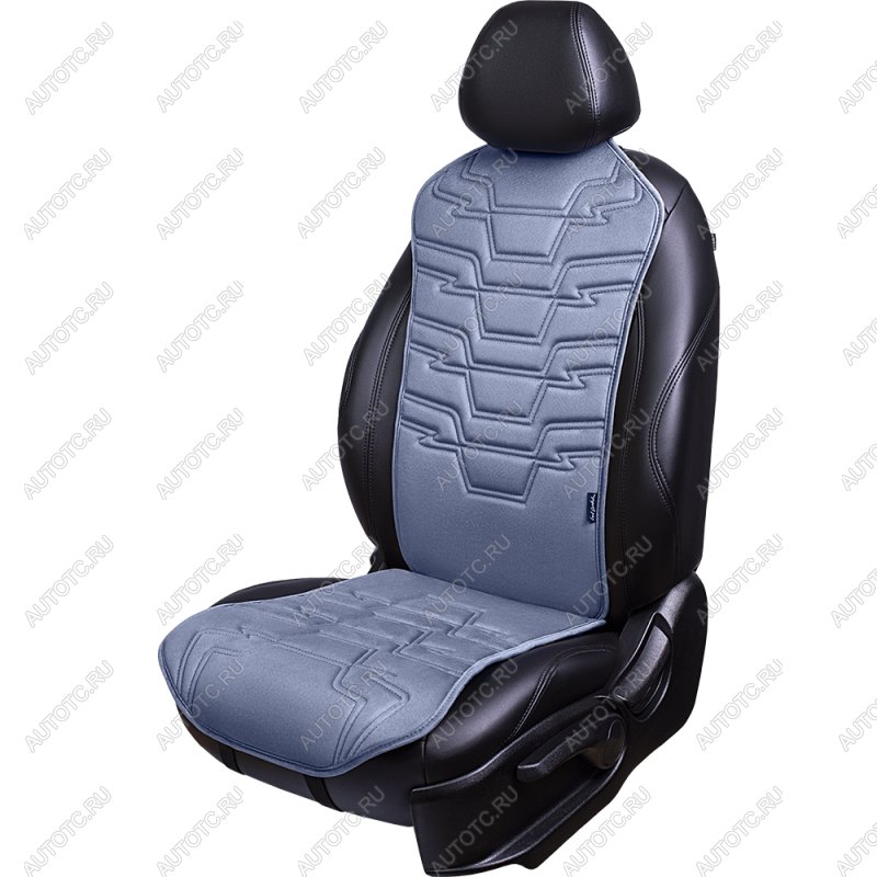 2 579 р. Накидка на сиденье (1 место Афины) ЛЮКС ст ФОРТ Lord Autofashion   (серо-голубой, строчка серо-голубая)  с доставкой в г. Воронеж