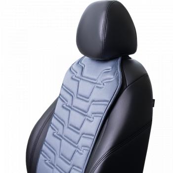 2 579 р. Накидка на сиденье (1 место Афины) ЛЮКС ст ФОРТ Lord Autofashion   (серо-голубой, строчка серо-голубая)  с доставкой в г. Воронеж. Увеличить фотографию 6