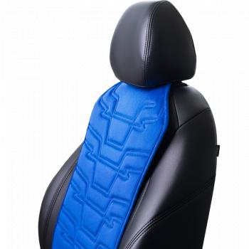 2 579 р. Накидка на сиденье (1 место Афины) ЛЮКС ст ФОРТ Lord Autofashion   (синий, строчка темно-синяя)  с доставкой в г. Воронеж. Увеличить фотографию 11