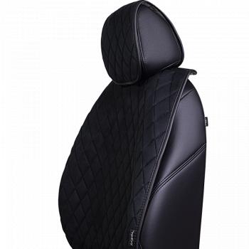 6 499 р. Накидка на сидение (5 мест Софа) ТЕЙЛОР ст РОМБ Lord Autofashion   (черный, строчка черная)  с доставкой в г. Воронеж. Увеличить фотографию 4
