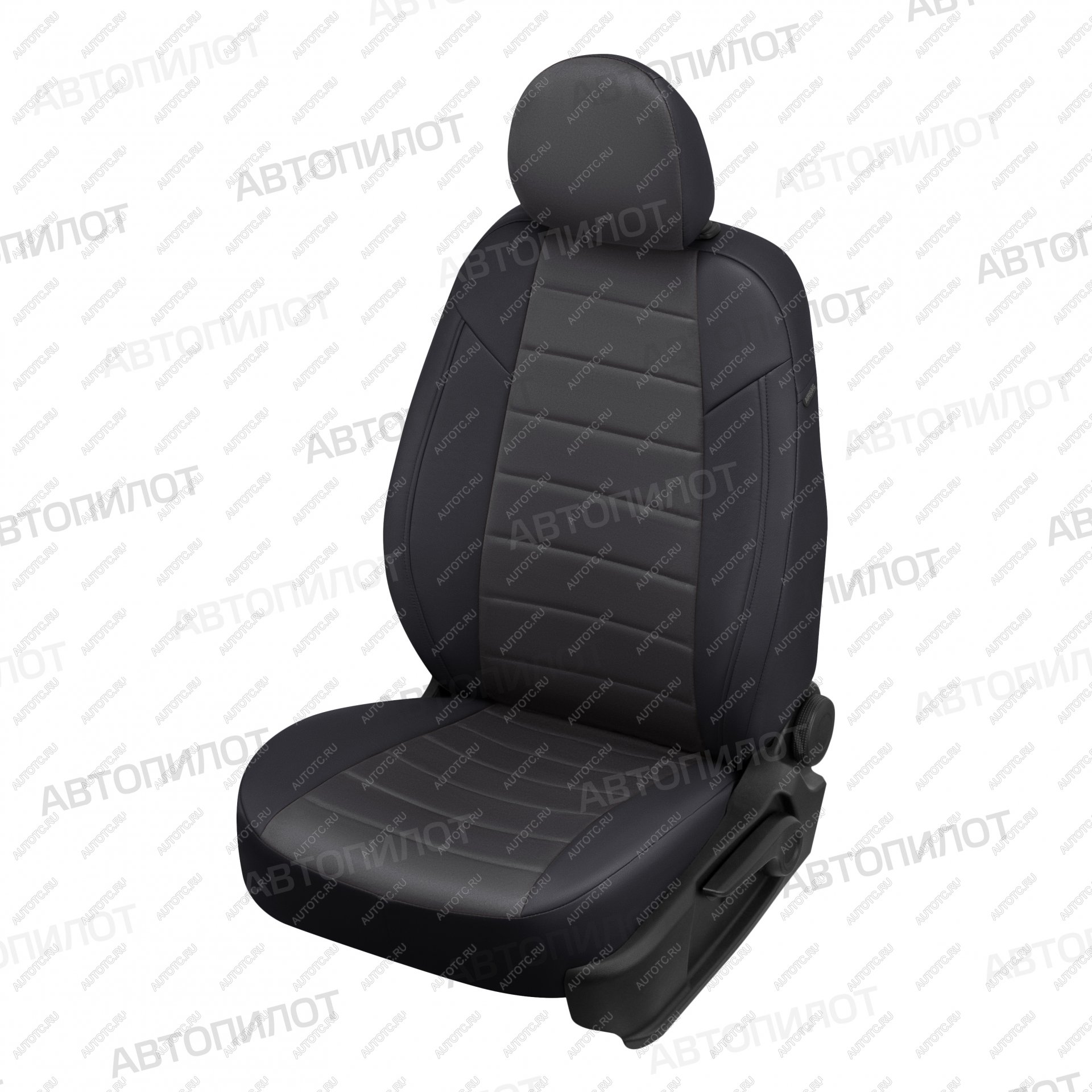 8 399 р. Чехлы на сиденья Алькантара (3 отд. части экокожа) Автопилот Volkswagen Touran 1T дорестайлинг минивэн (2003-2006) (черный/темно-серый)  с доставкой в г. Воронеж