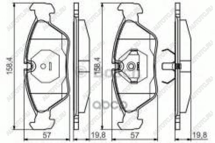 4 899 р. Колодки тормозные передние (4шт.) BOSCH BMW 3 серия E30 седан (1982-1991)  с доставкой в г. Воронеж