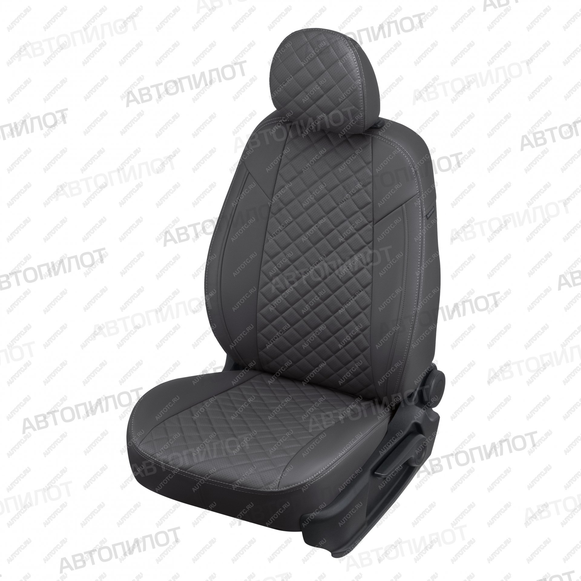 8 749 р. Чехлы на сиденья Ромб (раздел. 40/60 экокожа) Автопилот  Nissan X-trail  1 T30 (2000-2007) дорестайлинг, рестайлинг (темно-серый)  с доставкой в г. Воронеж