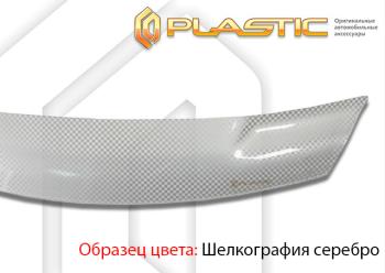  Дефлектор капота (Short Box) CA-Plastiс exclusive Dodge Ram 1500  4 DJ,DS (2008-2012) Crew Cab (серия Шелкография серебро)