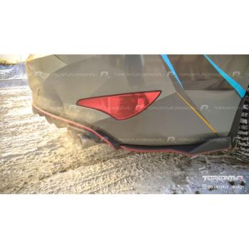 2 099 р. Элероны заднего бампера TopKontur  Hyundai Solaris  RBr (2010-2017) седан дорестайлинг, седан рестайлинг (тисненая поверхность)  с доставкой в г. Воронеж. Увеличить фотографию 1