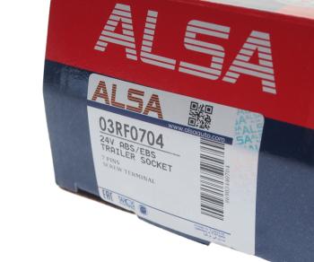 1 449 р. Разъем электрический прицепа ISO 7638 7-полюсный АБС (розетка) ALSA ALSA 03rf0704  с доставкой в г. Воронеж. Увеличить фотографию 2