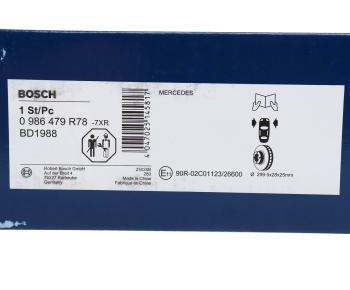 4 399 р. Диск тормозной MERCEDES Sprinter задний (1шт.) BOSCH BOSCH 0986479r78  с доставкой в г. Воронеж. Увеличить фотографию 7