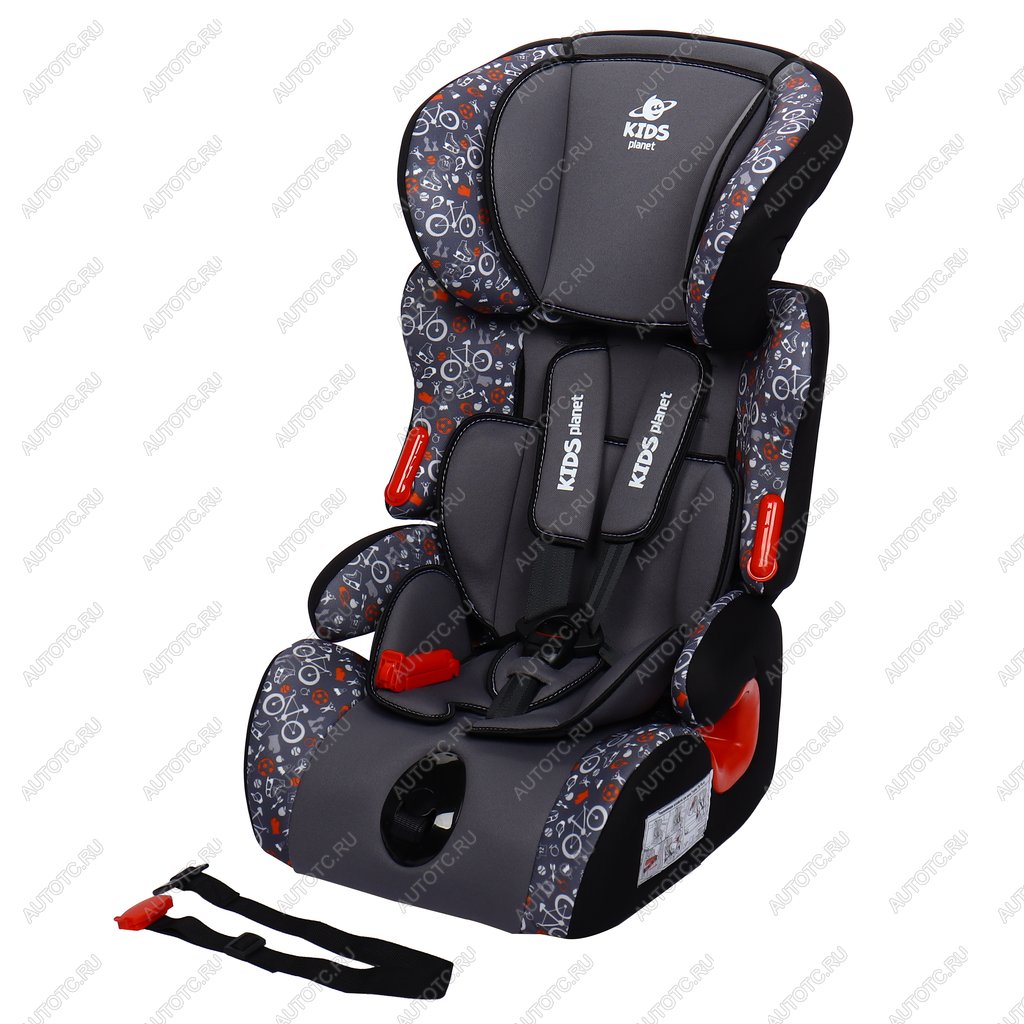 6 899 р. Автокресло детское 9-36кг (l-ll-lll) 1-12лет серый велосипед Calipso KIDS PLANET KIDS PLANET kres2550  с доставкой в г. Воронеж