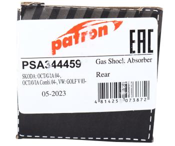 2 369 р. Амортизатор VW Golf 5,6,Caddy AUDI A3 SKODA Octavia,Yeti задний левыйправый газовый PATRON PATRON psa344459  с доставкой в г. Воронеж. Увеличить фотографию 4