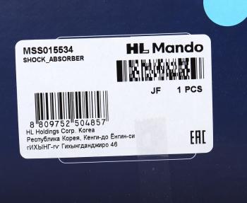 4 849 р. Амортизатор MITSUBISHI Lancer 10 (07-) задний левый/правый газовый MANDO MANDO mss015534 MANDO mss015534  с доставкой в г. Воронеж. Увеличить фотографию 4