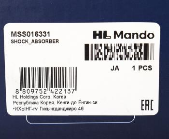 5 499 р. Амортизатор RENAULT Symbol (00-) передний левый/правый газовый MANDO MANDO mss016331 MANDO mss016331  с доставкой в г. Воронеж. Увеличить фотографию 3