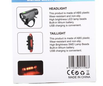 1 249 р. Фонарь велосипедный набор USB кабель с аккумулятором 600mAh Led NO NAME qx-t1198  с доставкой в г. Воронеж. Увеличить фотографию 7