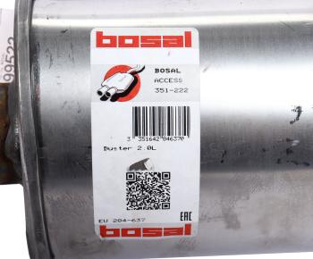 9 999 р. Глушитель RENAULT Duster средняя часть BOSAL BOSAL 351-222  с доставкой в г. Воронеж. Увеличить фотографию 3