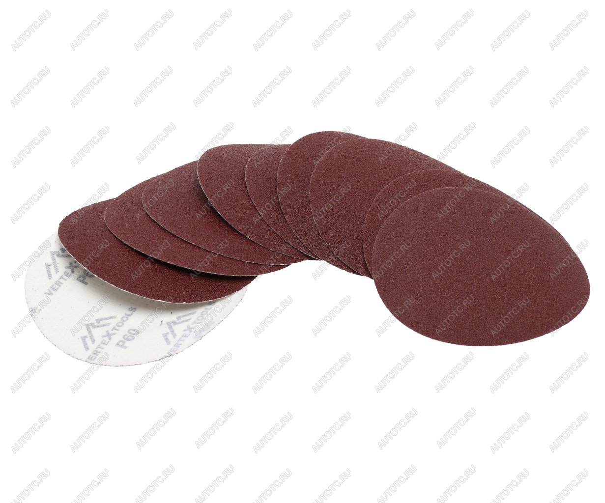 117 р. Бумага наждачная на липучке D125 P60 10шт. VERTEXTOOLS VERTEXTOOLS 12800-060  с доставкой в г. Воронеж