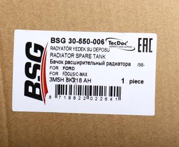 1 559 р. Бачок расширительный FORD Focus (05-) BSG BSG bsg30550006  с доставкой в г. Воронеж. Увеличить фотографию 5
