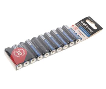 Батарейка AA LR6 1.5V блистер 10шт. Alkaline GOPOWER GOPOWER 00-00019863