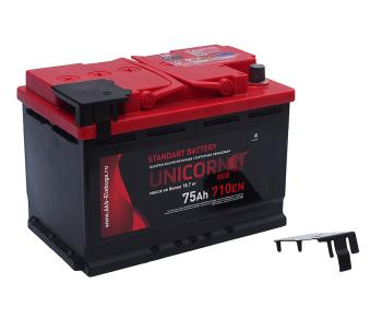 10 199 р. Аккумулятор UNICORN Red EFB 75Ач обратная полярность UNICORN 6ст75(0)  с доставкой в г. Воронеж. Увеличить фотографию 2